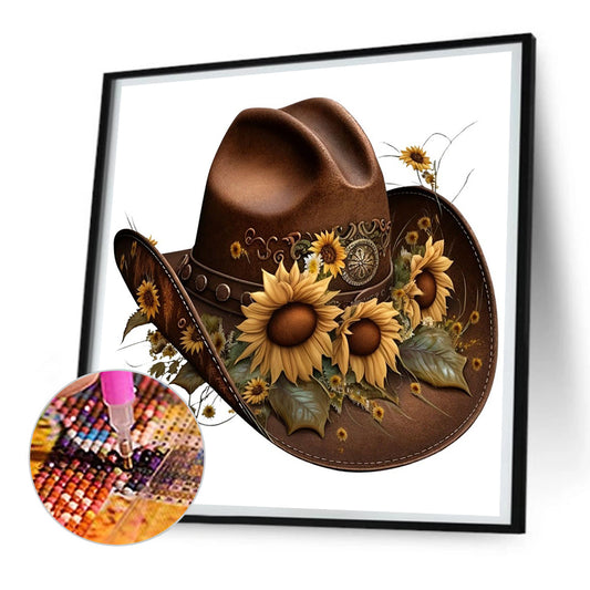 Diamond Painting - Full Round - Cowboy hat (30*30CM)