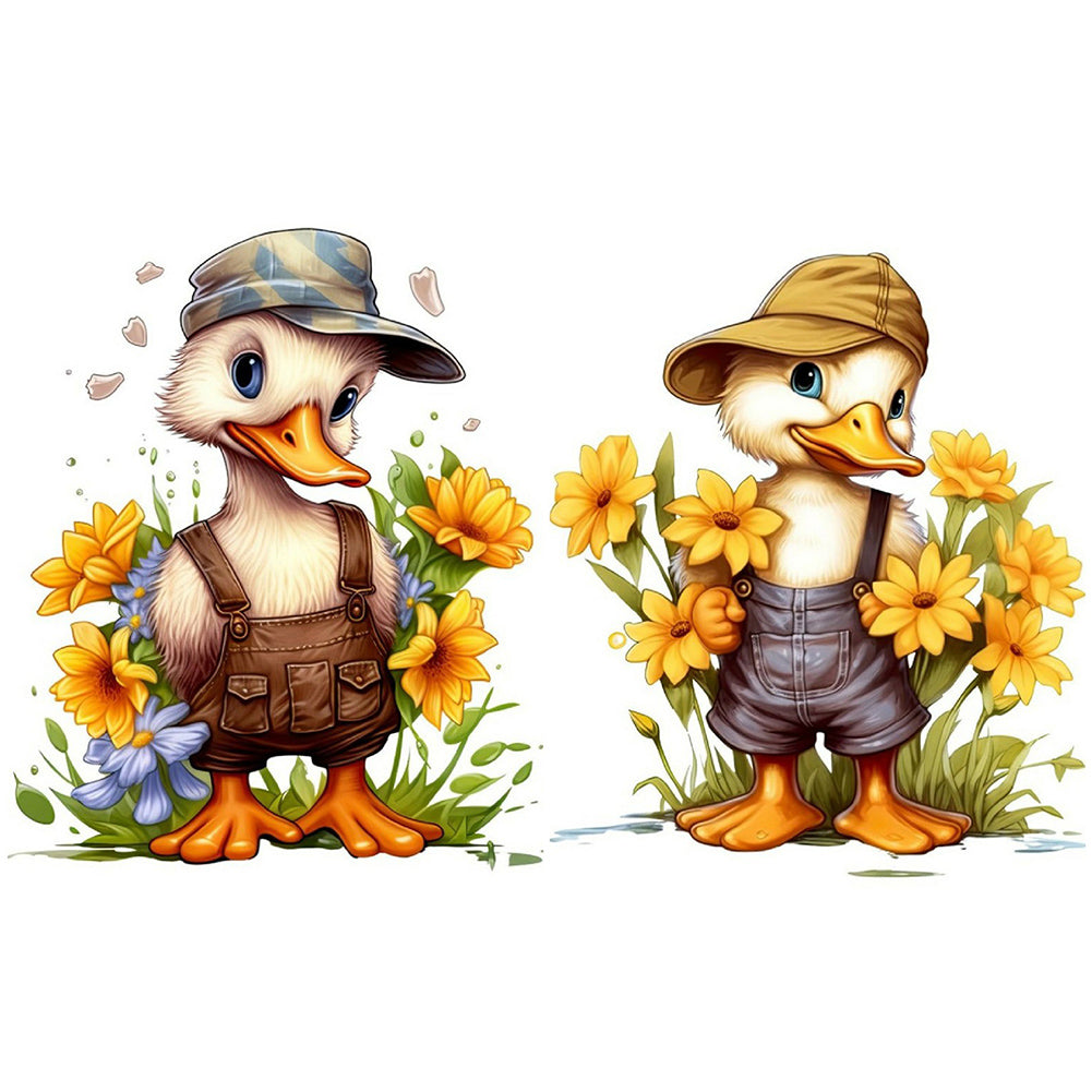 Diamond Painting - Full Round - duck in a hat (30*40CM)