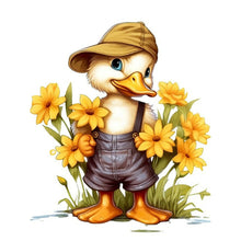 Load image into Gallery viewer, Diamond Painting - Full Round - duck in a hat (30*40CM)
