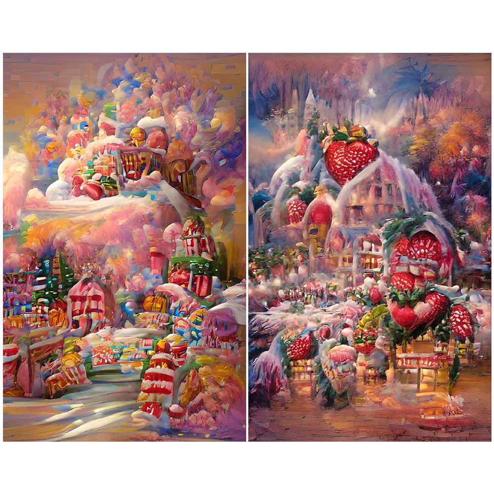 Diamond Painting - Full Round - Dream Candy City (50*80CM)