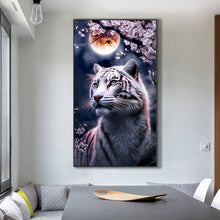 Load image into Gallery viewer, Diamond Painting - Full Round - white tiger (45*80CM)
