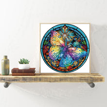 Load image into Gallery viewer, Diamond Painting - Partial Special Shaped - Butterfly Glass Art (30*30CM)
