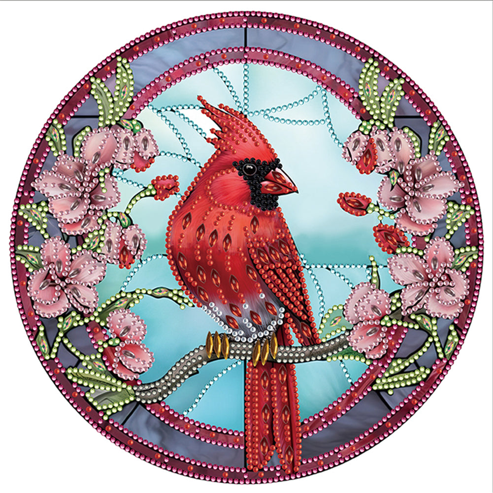 Diamond Painting - Partial Special Shaped - Cardinal Glass Art (30*30CM)