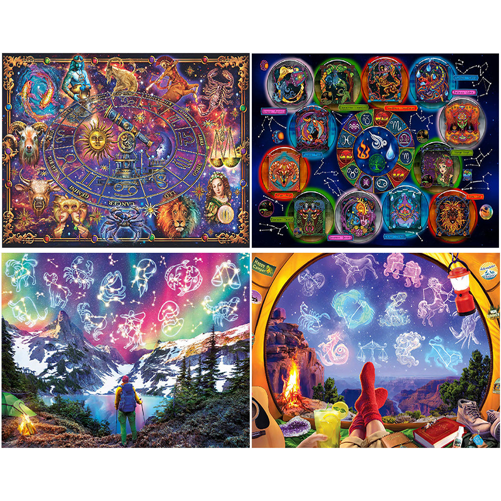 Diamond Painting - Full Round - twelve constellations (75*50CM)