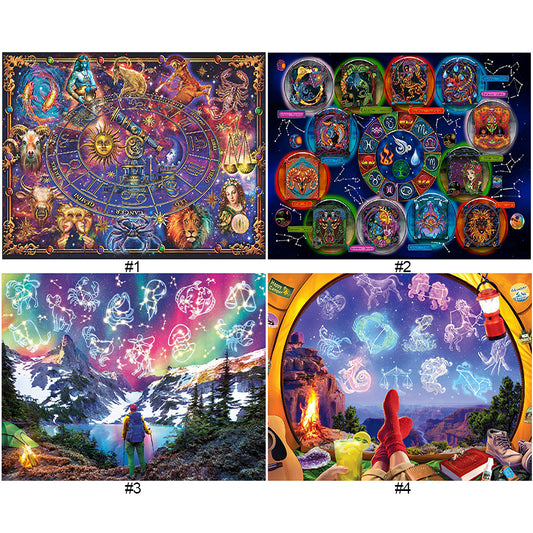 Diamond Painting - Full Round - twelve constellations (75*50CM)