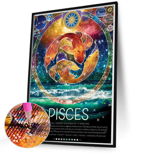 Diamond Painting - Full Round - Chinese Zodiac - Pisces (50*70CM)