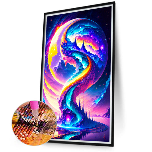 Diamond Painting - Full Round - road to the moon (40*70CM)