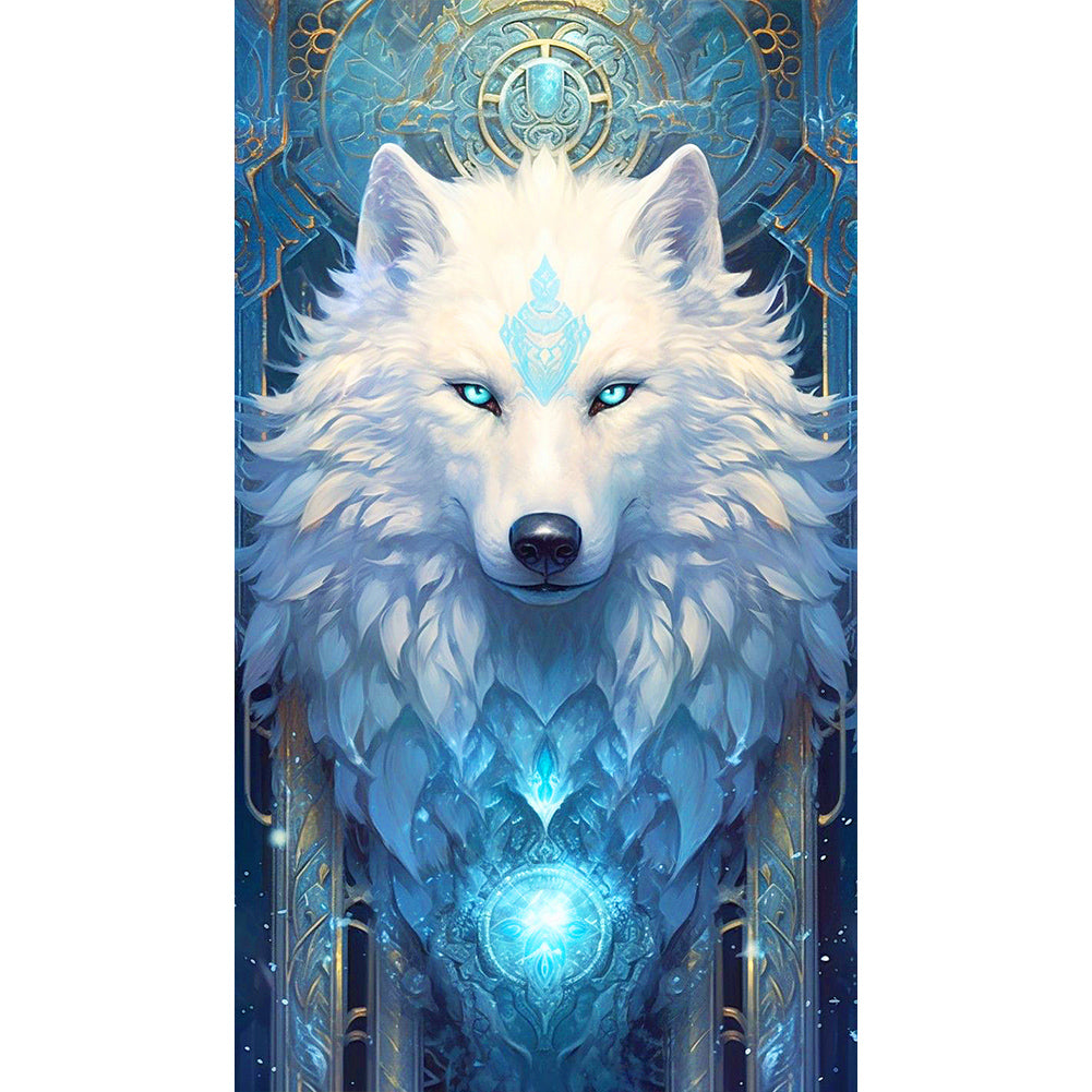 Diamond Painting - Full Round - white wolf (40*70CM)