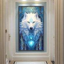 Load image into Gallery viewer, Diamond Painting - Full Round - white wolf (40*70CM)
