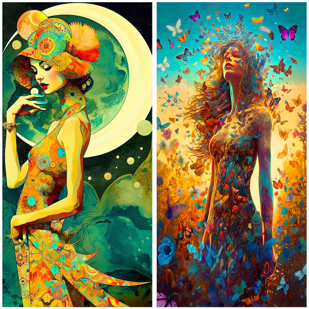 Diamond Painting - Full Round - girl (40*80CM)