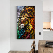 Load image into Gallery viewer, Diamond Painting - Full Round - lion glass art (40*70CM)

