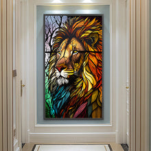 Load image into Gallery viewer, Diamond Painting - Full Round - lion glass art (40*70CM)
