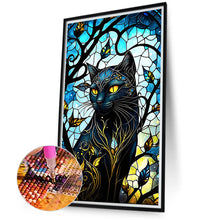Load image into Gallery viewer, Diamond Painting - Full Round - Black Cat Glass Art (40*70CM)
