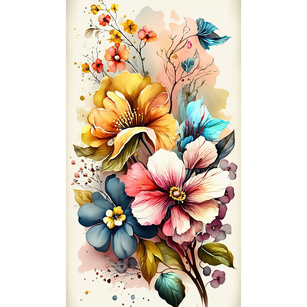 Diamond Painting - Full Round - watercolor bouquet (40*70CM)