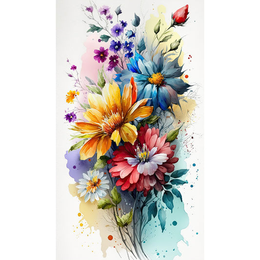 Diamond Painting - Full Round - watercolor bouquet (40*70CM)