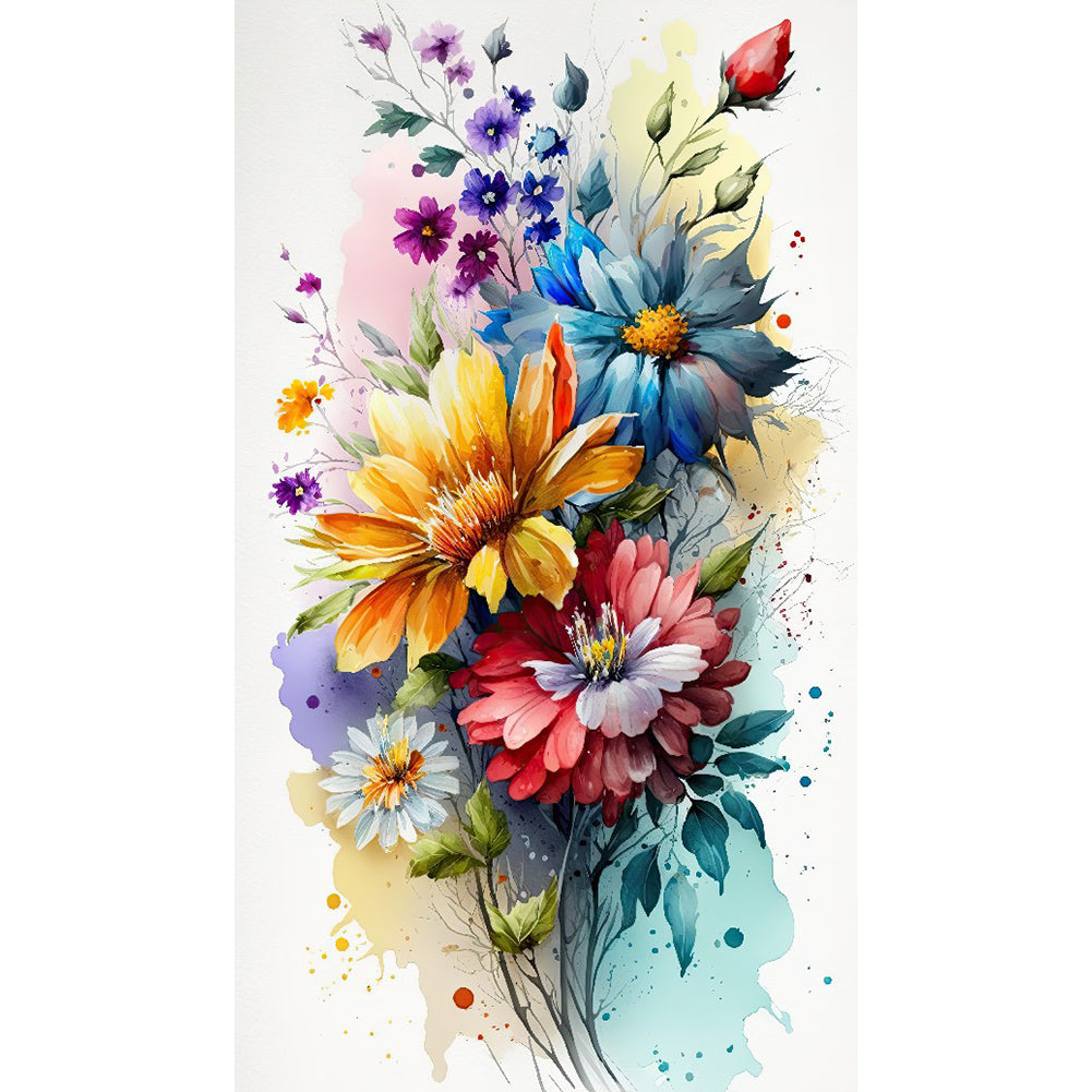 Diamond Painting - Full Round - watercolor bouquet (40*70CM)