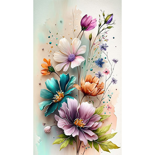 Diamond Painting - Full Round - watercolor bouquet (40*70CM)