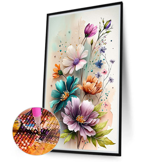 Diamond Painting - Full Round - watercolor bouquet (40*70CM)