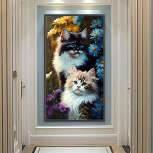 Load image into Gallery viewer, Diamond Painting - Full Round - two cats (40*70CM)
