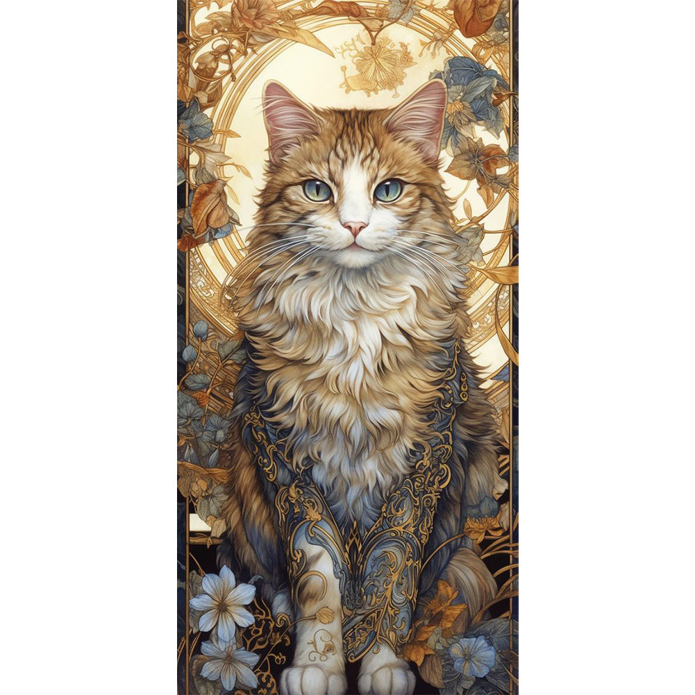 Diamond Painting - Full Round - lace cat (40*80CM)