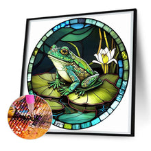 Load image into Gallery viewer, Diamond Painting - Full Round - round plate glass art frog (30*30CM)
