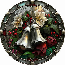 Load image into Gallery viewer, Diamond Painting - Full Round - Round plate glass art bell (30*30CM)
