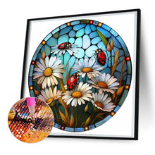 Load image into Gallery viewer, Diamond Painting - Full Round - round plate glass art daisy (30*30CM)
