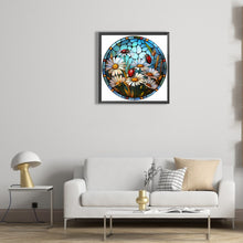 Load image into Gallery viewer, Diamond Painting - Full Round - round plate glass art daisy (30*30CM)
