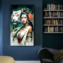 Load image into Gallery viewer, Diamond Painting - Full Round - girl and beast (45*80CM)
