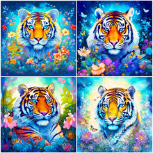 Load image into Gallery viewer, Diamond Painting - Full Round - tiger (30*30CM)
