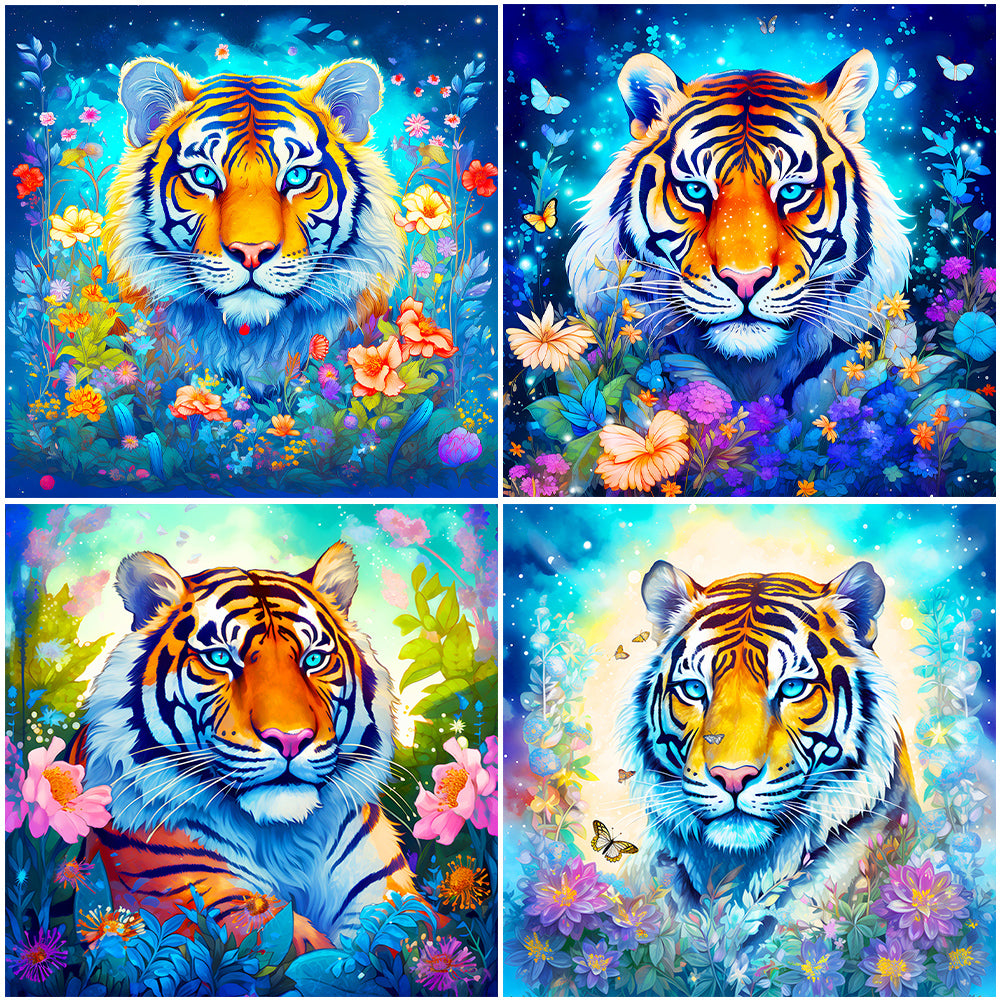 Diamond Painting - Full Round - tiger (30*30CM)