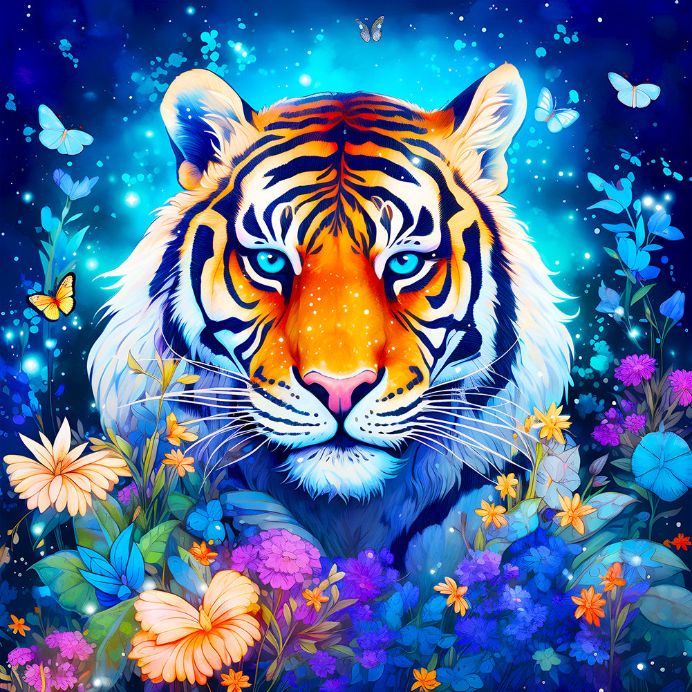 Diamond Painting - Full Round - majestic tiger (30*30CM)