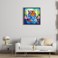 Load image into Gallery viewer, Diamond Painting - Full Round - resting tiger (30*30CM)
