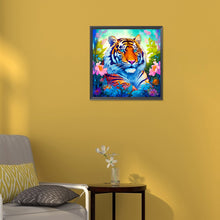 Load image into Gallery viewer, Diamond Painting - Full Round - resting tiger (30*30CM)

