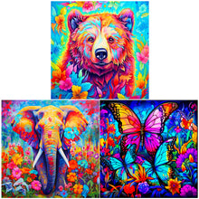Load image into Gallery viewer, Diamond Painting - Full Round - colorful animals (30*30CM)

