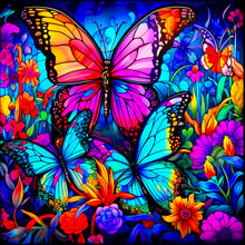 Load image into Gallery viewer, Diamond Painting - Full Round - colorful butterfly (30*30CM)
