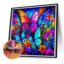 Load image into Gallery viewer, Diamond Painting - Full Round - colorful butterfly (30*30CM)
