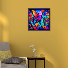 Load image into Gallery viewer, Diamond Painting - Full Round - colorful butterfly (30*30CM)
