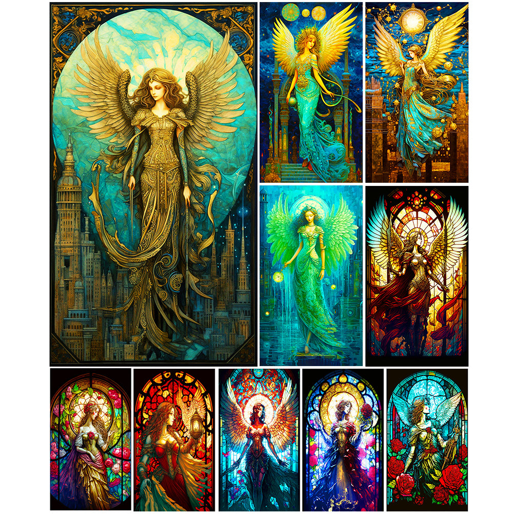 Diamond Painting - Full Round - angel girl (40*70CM)