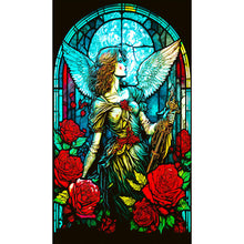 Load image into Gallery viewer, Diamond Painting - Full Round - Glass Art Warrior Angel Girl (40*70CM)
