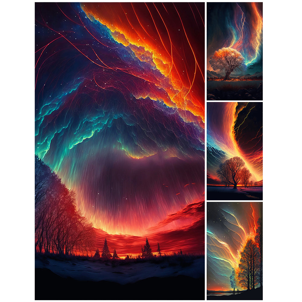 Diamond Painting - Full Round - night aurora (40*70CM)