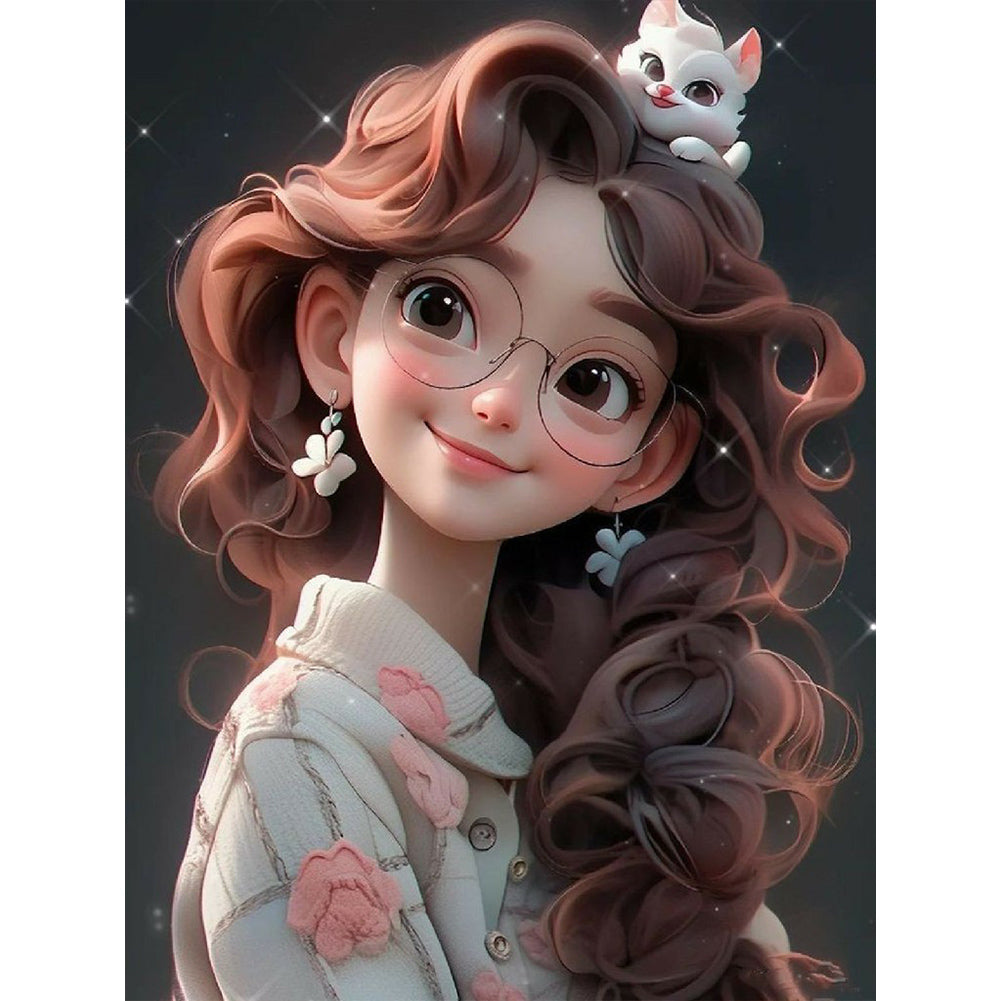 Diamond Painting - Full Round - cute little girl (30*40CM)