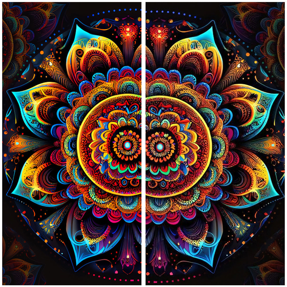 Diamond Painting - Full Round - Twin Mandala (40*80CM)