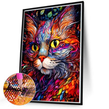 Load image into Gallery viewer, Diamond Painting - Full Round - colorful cat (50*70CM)
