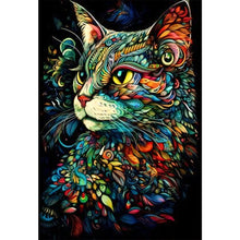 Load image into Gallery viewer, Diamond Painting - Full Round - colorful cat (50*70CM)
