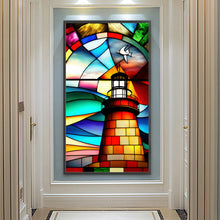 Load image into Gallery viewer, Diamond Painting - Full Round - lighthouse glass art (40*70CM)
