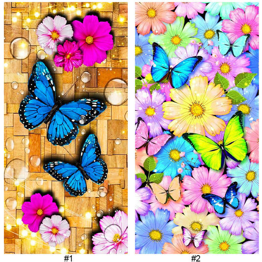 Diamond Painting - Full Round - butterfly and flower (40*80CM)