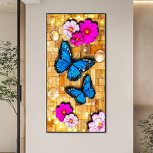 Load image into Gallery viewer, Diamond Painting - Full Round - butterfly and flower (40*80CM)
