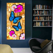 Load image into Gallery viewer, Diamond Painting - Full Round - butterfly and flower (40*80CM)

