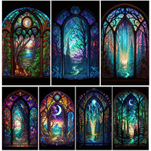 Load image into Gallery viewer, Diamond Painting - Full Square - glass art landscape painting (40*70CM)
